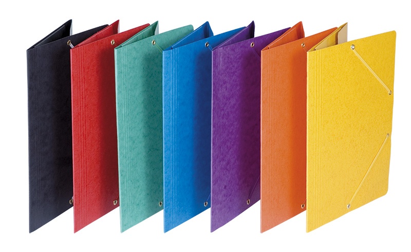 Teczka z gumką DONAU, preszpan, A4, 390gsm, 3-skrz., zielona - obrazek 2