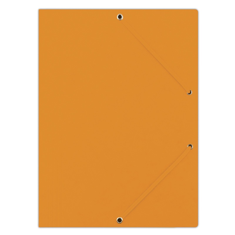 Teczka z gumką DONAU, preszpan, A4, 390gsm, 3-skrz., pomarańczowa