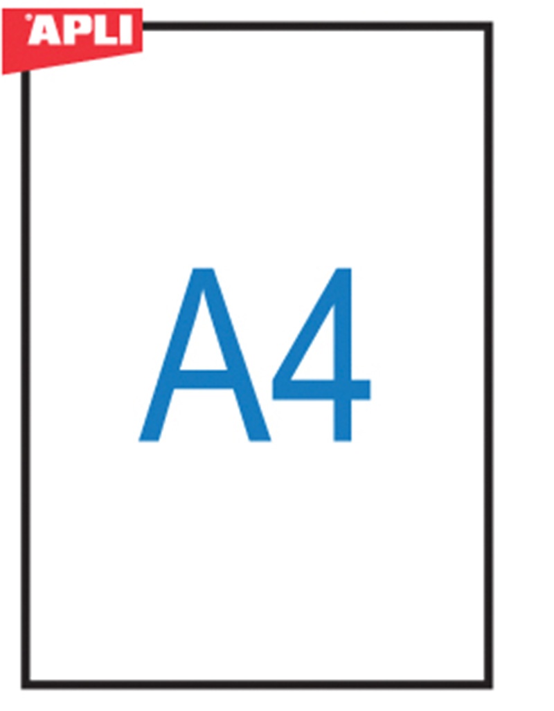 Folia do rzutników APLI, A4, do drukarki laserowej, 100ark. - obrazek 2