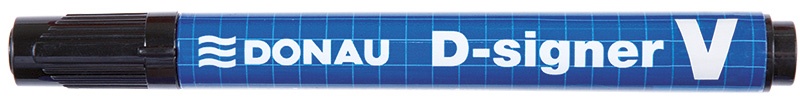 Marker permanentny DONAU D-Signer V, ścięty, 1-4mm (linia), czarny - obrazek 2