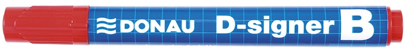 Marker do tablic DONAU D-Signer B, okrągły, 2-4mm (linia), czerwony