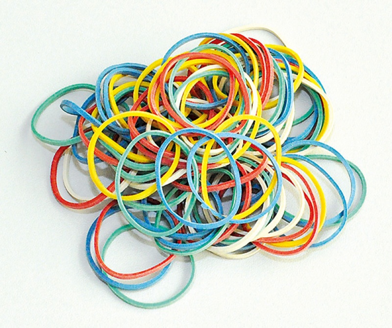 Gumki recepturki Q-CONNECT, 250g, średnica 40mm, mix kolorów - obrazek 2