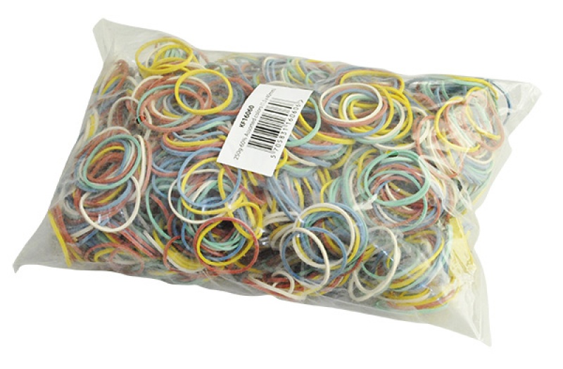 Gumki recepturki Q-CONNECT, 250g, średnica 40mm, mix kolorów