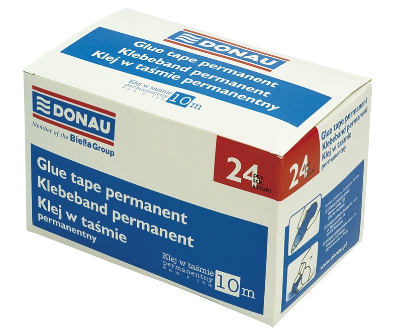 Klej w taśmie DONAU, permanentny, 8mmx10m - obrazek 3