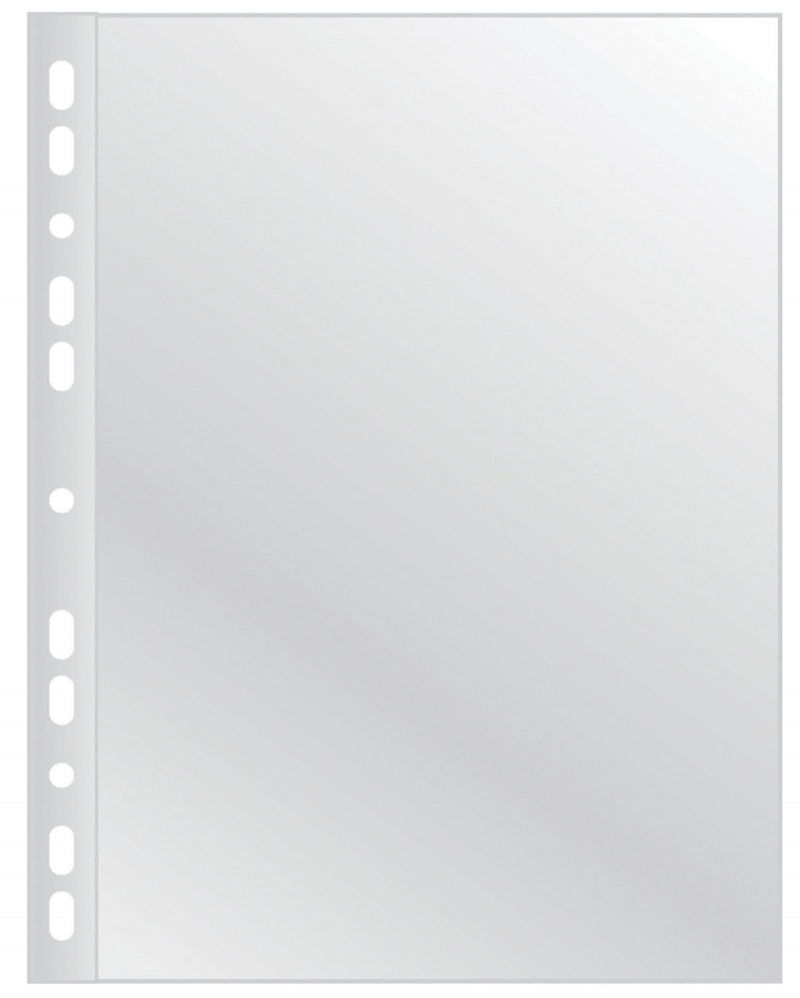 Koszulki na dokumenty OFFICE PRODUCTS, PP, A4, krystal, 55mikr., 100szt., w pudełku - obrazek 2