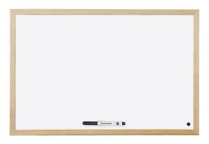 Tablica suchościeralna BI-OFFICE magnetyczna lakierowana w ramie drewnianej 900x600