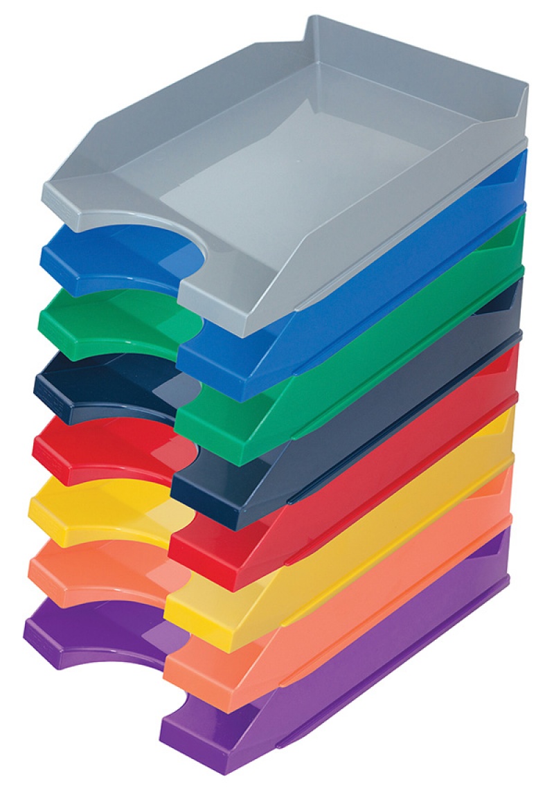 Szufladka na biurko OFFICE PRODUCTS, polistyren/PP, A4, czerwona - obrazek 2