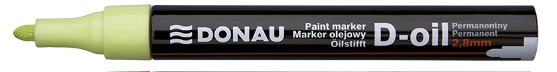 Marker olejowy DONAU D-Oil, okrągły, 2,8mm, żółty - obrazek 2