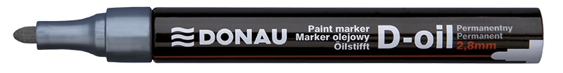 Marker olejowy DONAU D-Oil, okrągły, 2,8mm, srebrny - obrazek 2