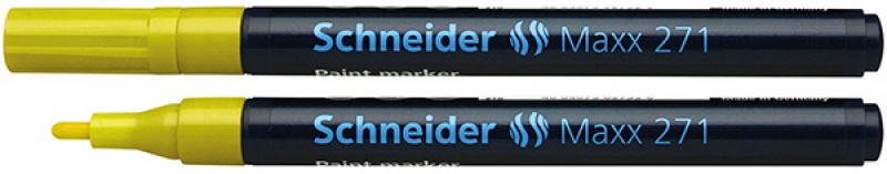 Marker olejowy SCHNEIDER Maxx 271, okrągły, 1-2mm, żółty