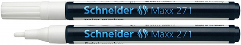 Marker olejowy SCHNEIDER Maxx 271, okrągły, 1-2mm, biały