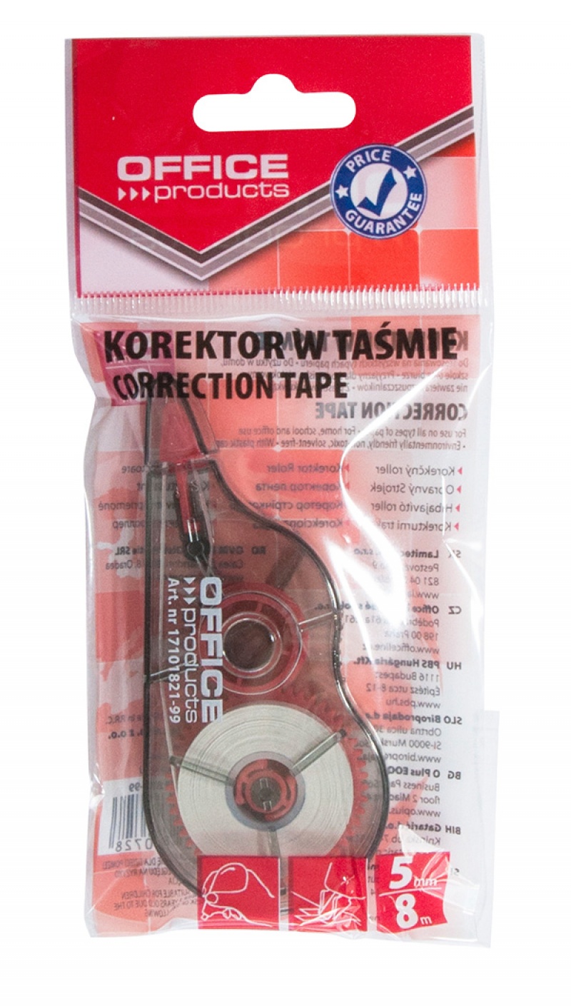 Korektor w taśmie OFFICE PRODUCTS, myszka, 5mmx8m - obrazek 2