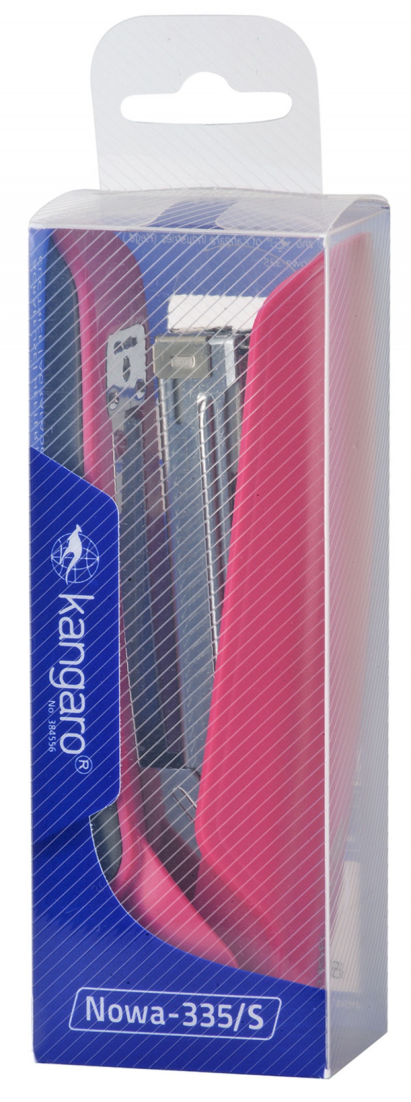 Zszywacz KANGARO Nowa-335/S, zszywa do 30 kartek, plastikowy, w pudełku PP, różowy - obrazek 2