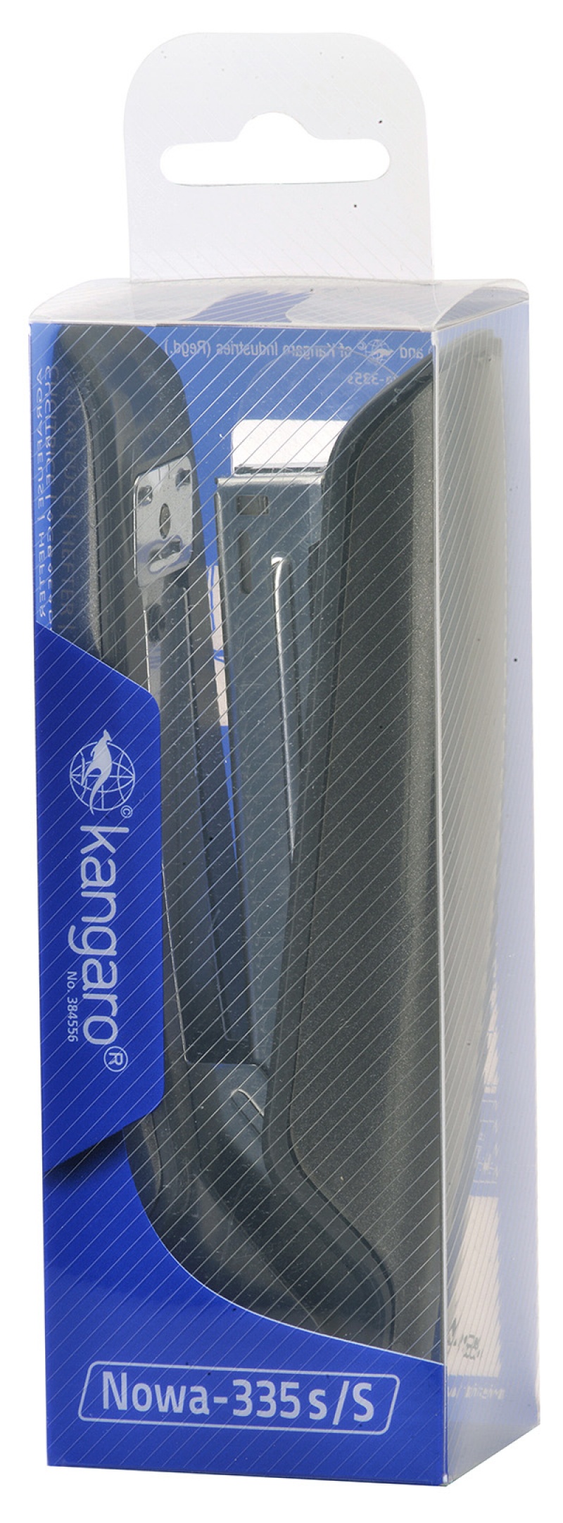 Zszywacz KANGARO Nowa-335S/S, zszywa do 30 kartek, metalowy, w pudełku PP, metaliczny szary - obrazek 2