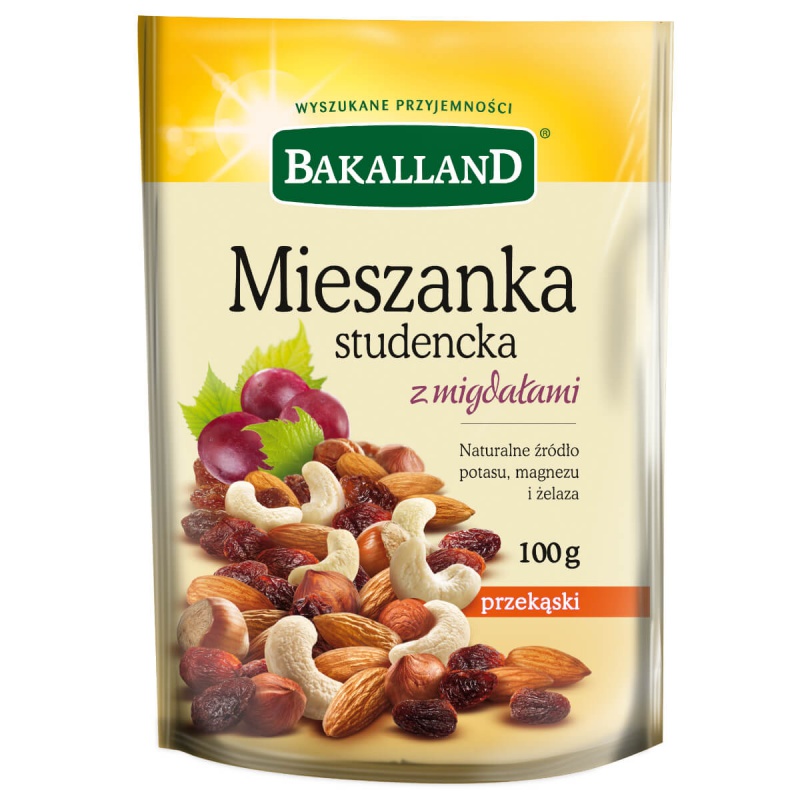 Mieszanka studencka z migdałami, Bakalland, 100gr - obrazek 2