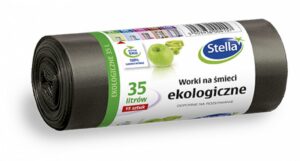 Worki na śmieci STELLA, ekologiczne, 35 l, 15 szt., czarny