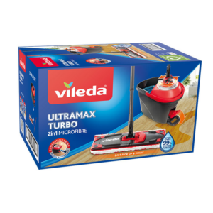 Vileda zestaw Mop obrotowy Ultramax TURBO i wiadro z wyciskaczem 163425
