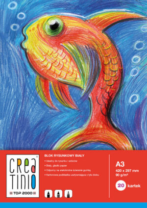 Blok rysunkowy TOP 2000 CREATINIO A3 20K 90G BIAŁY