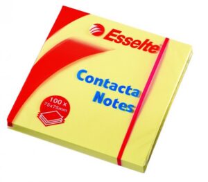 Bloczek samoprzylepny Esselte Contacta 75*75 żółty 1szt