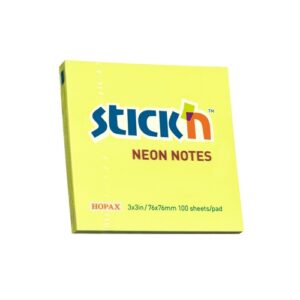 Bloczek samoprzylepny Stick"n 76mm x76mm Żółty Neonowy