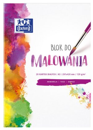 Blok do MALOWANIA OXFORD A3 20k 120G biały