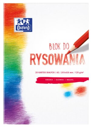 Blok do rysowania OXFORD A3 20k 120G biały