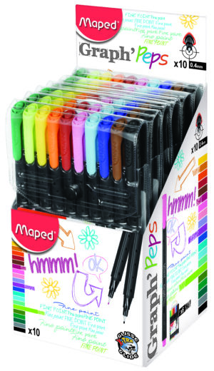 Cienkopis MAPED GRAPH PEPS 10 szt etui