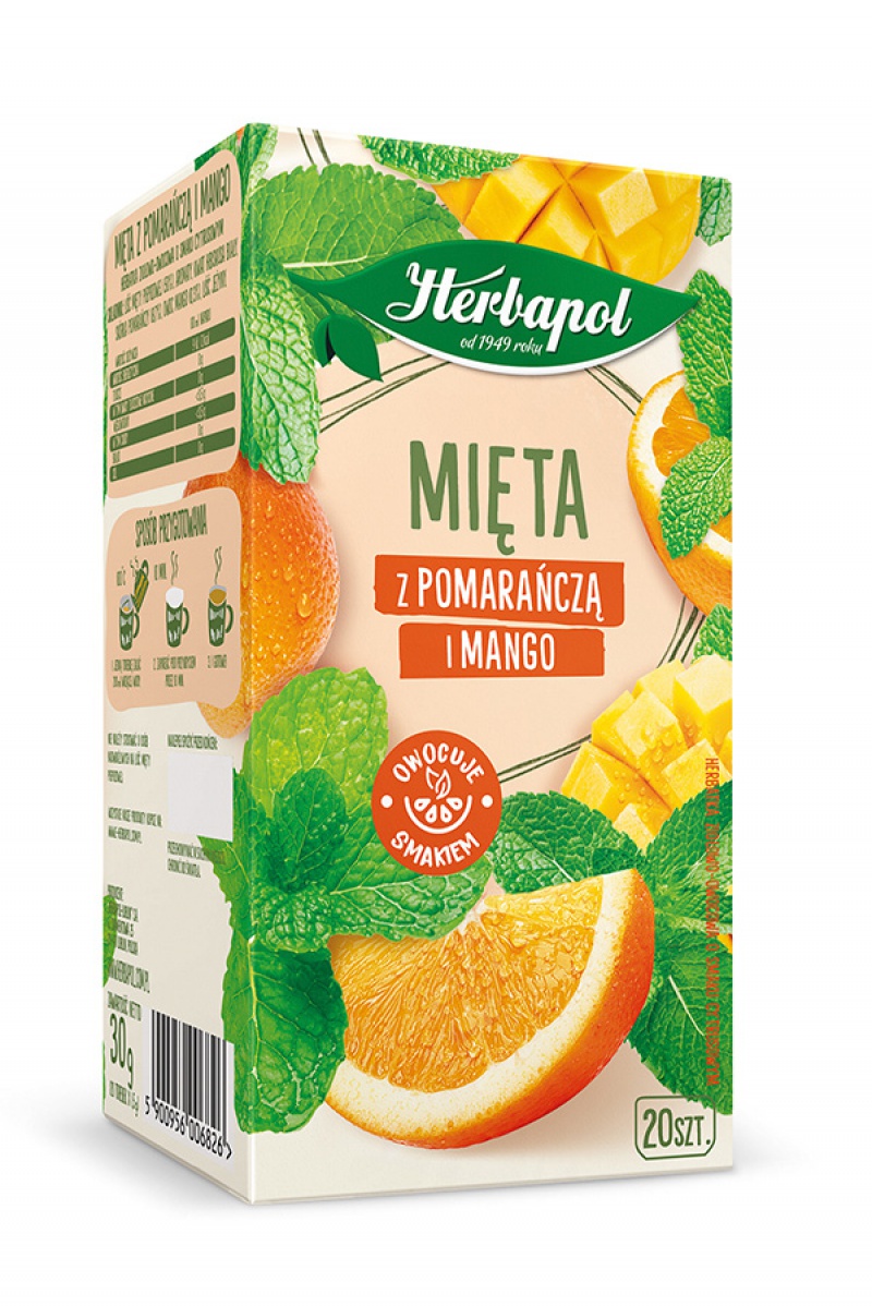 Herbata HERBAPOL 20T Mięta z Pomarańczą i Mango