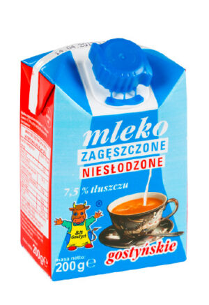 Gostyń Mleko zagęszczone niesłodzone 7.5% 200g