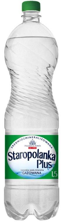 Woda STAROPOLANKA PLUS 1,5L gazowana zgrzewka 6szt.