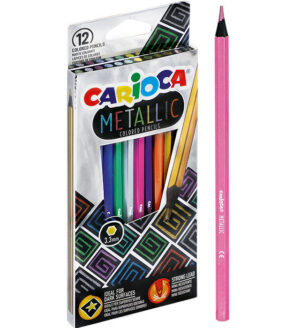 Kredki ołówkowe metaliczne CARIOCA 12 kol.