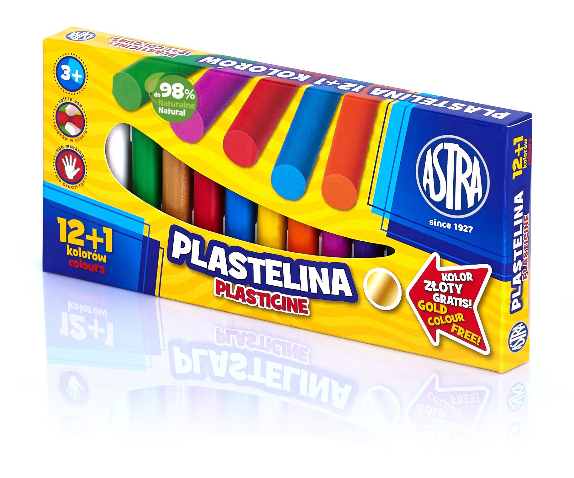 Plastelina Astra 13 kolorów - 12+1 kolor gratis