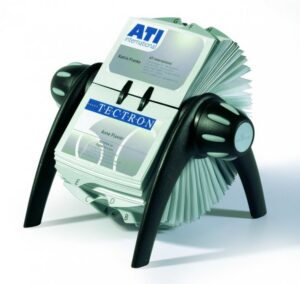 Wizytownik obrotowy na 400 wizytówek Durable czarny