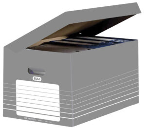 Karton ELBA archiwizacyjny zbiorczy na dokumenty i pudła archiwizacyjne otwierane z góry