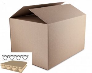 Karton wysyłkowy DOTTS 585x385x395 mm tektura pięciowarstwowa szara