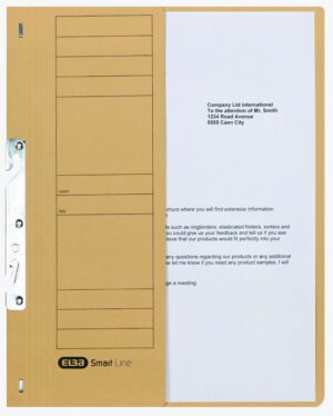 Skoroszyt kartonowy ELBA  1/2 A4 HAKOWY, BEŻ