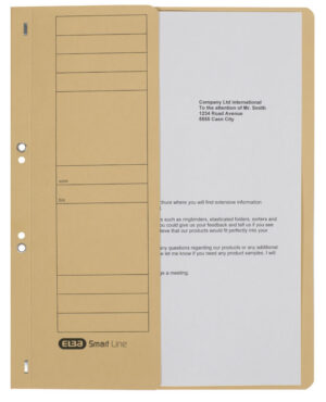 Skoroszyt kartonowy ELBA  1/2 A4 OCZKOWY, BEŻ