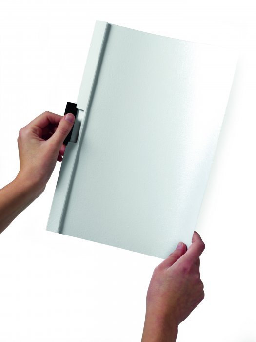 Skoroszyt DURABLE Duraclip zaciskowy 30 kartek biały