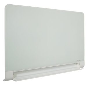 Tablica Szklana suchościeralna Nobo z zaokrąglonymi narożnikami. panoramiczna 57”. biała