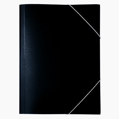 Teczka BIURFOL A4 z gumką PP szeroka czarna