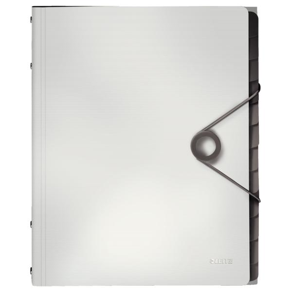 Teczka LEITZ segregująca 12 przekładek PP Solid. biała