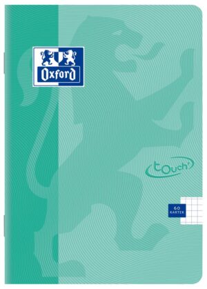 Zeszyt OXFORD TOUCH PAST A4 60 kartek kratka turkusowy