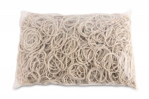 Gumki recepturki OFFICE PRODUCTS, średnica 40mm, 1,5x1,5mm, 60% kauczuku, 1000g, zgrzewka, białe