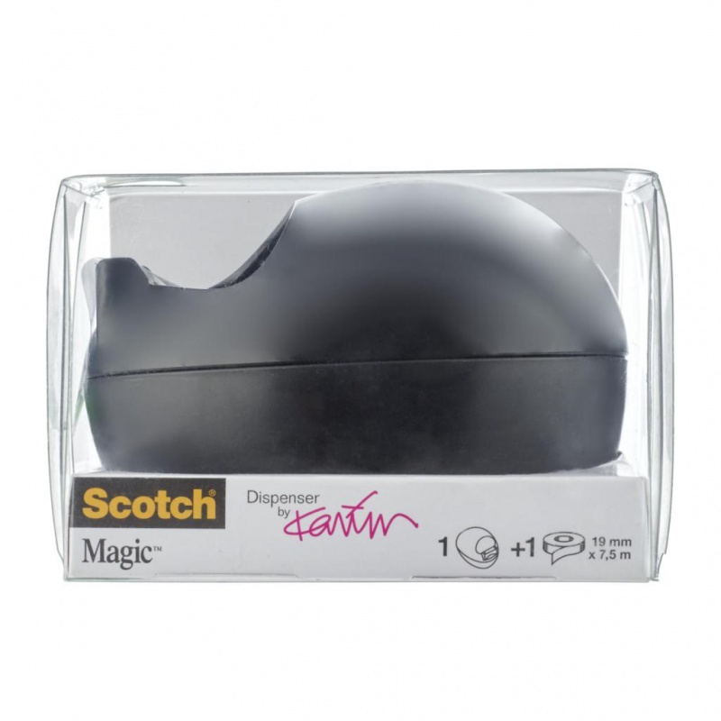 Dyspenser do taśm SCOTCH® Magic™ (C36-B-EU) projektu Karim Rashid, czarny, taśma GRATIS - obrazek 2