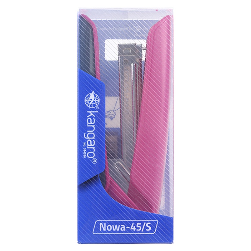 Zszywacz KANGARO Nowa-45, zszywa do 25 kartek, plastikowy, w pudełku PP, różowy - obrazek 2