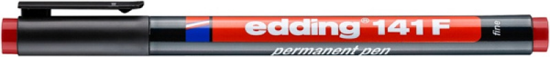Foliopis e-141 F EDDING, 0,6mm, czerwony - obrazek 2