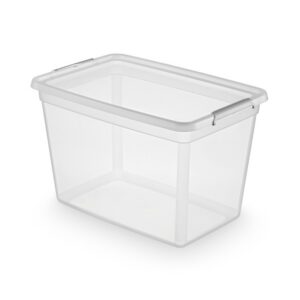 Pojemnik do przechowywania MOXOM, Basestore, z klipsem, 60l, transparentny