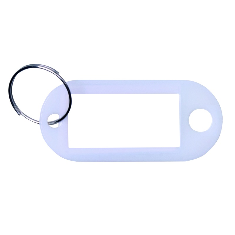 Zawieszki na klucze OFFICE PRODUCTS, 50x20mm, 10szt., białe - obrazek 2