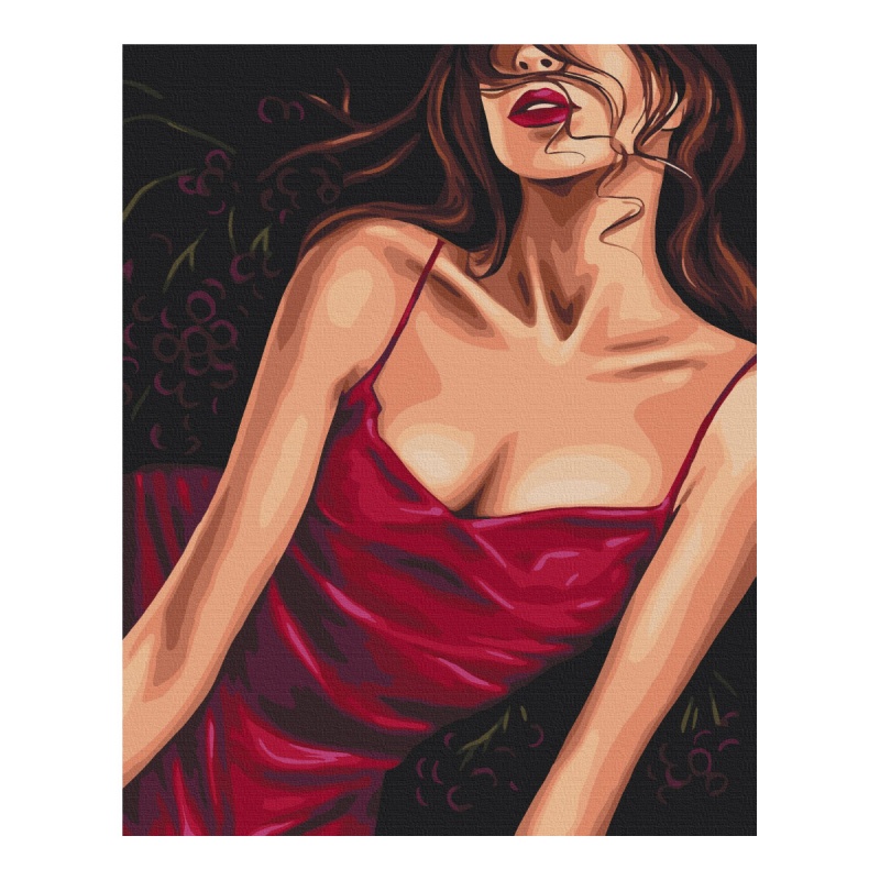 Malowanie po numerach BRUSHME, 40x50 cm, uwodzicielska czerwień, 1 szt., w pudełku - obrazek 2