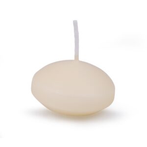 Świeca pływająca pastylka DONAU HOME, 48x28 mm, 12 szt., kremowa